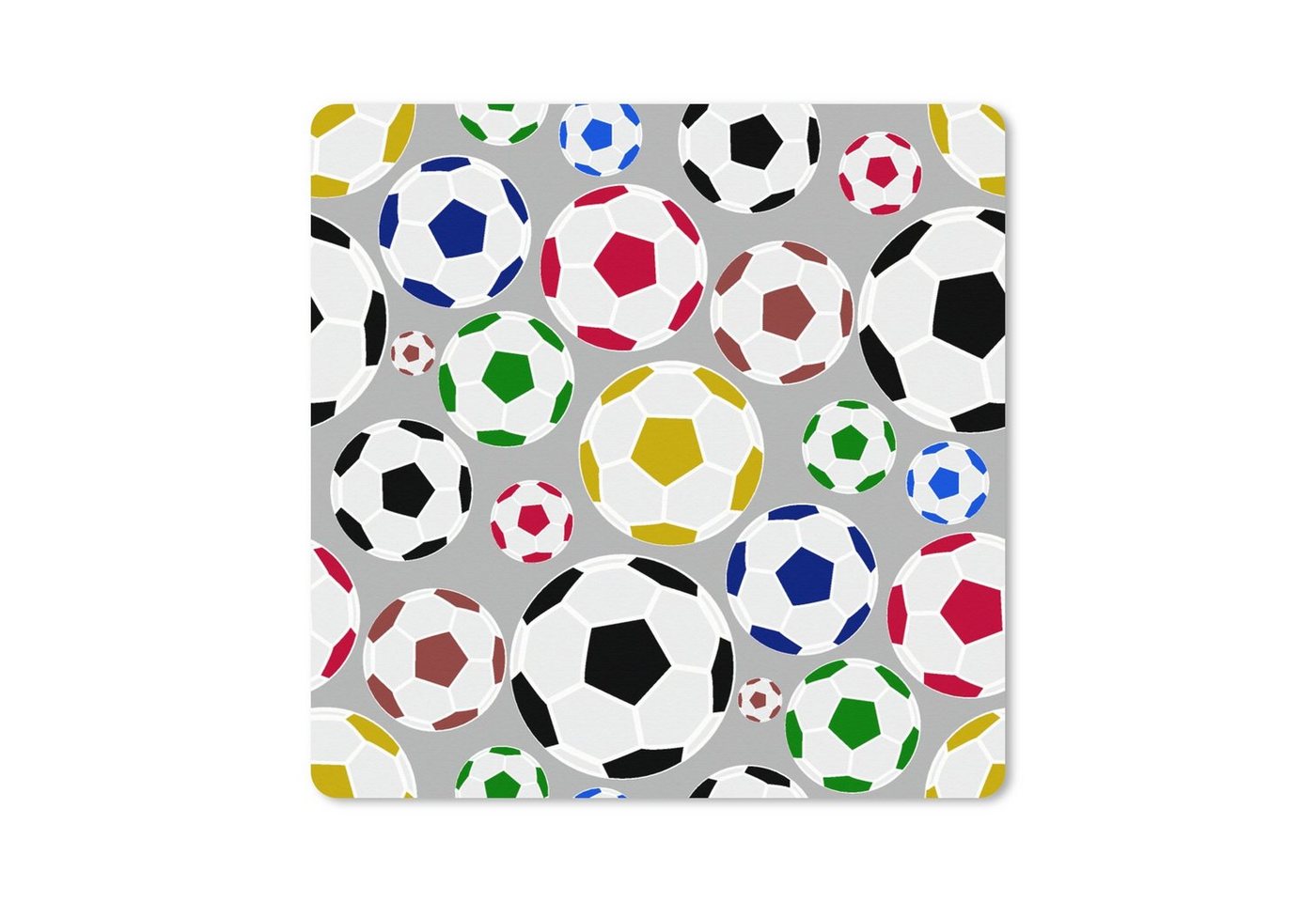 MuchoWow Gaming Mauspad Fußball - Cartoon - Sport (1-St), Mousepad mit Rutschfester Unterseite, Gaming, 40x40 cm, XXL, Großes von MuchoWow