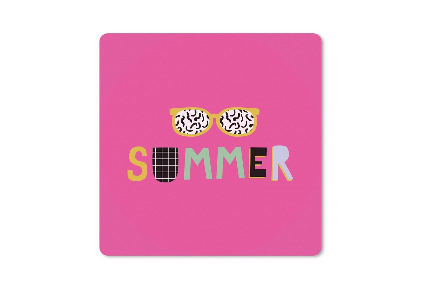MuchoWow Gaming Mauspad Sommer - Sonnenbrille - Zitat (1-St), Mousepad mit Rutschfester Unterseite, Gaming, 40x40 cm, XXL, Großes von MuchoWow