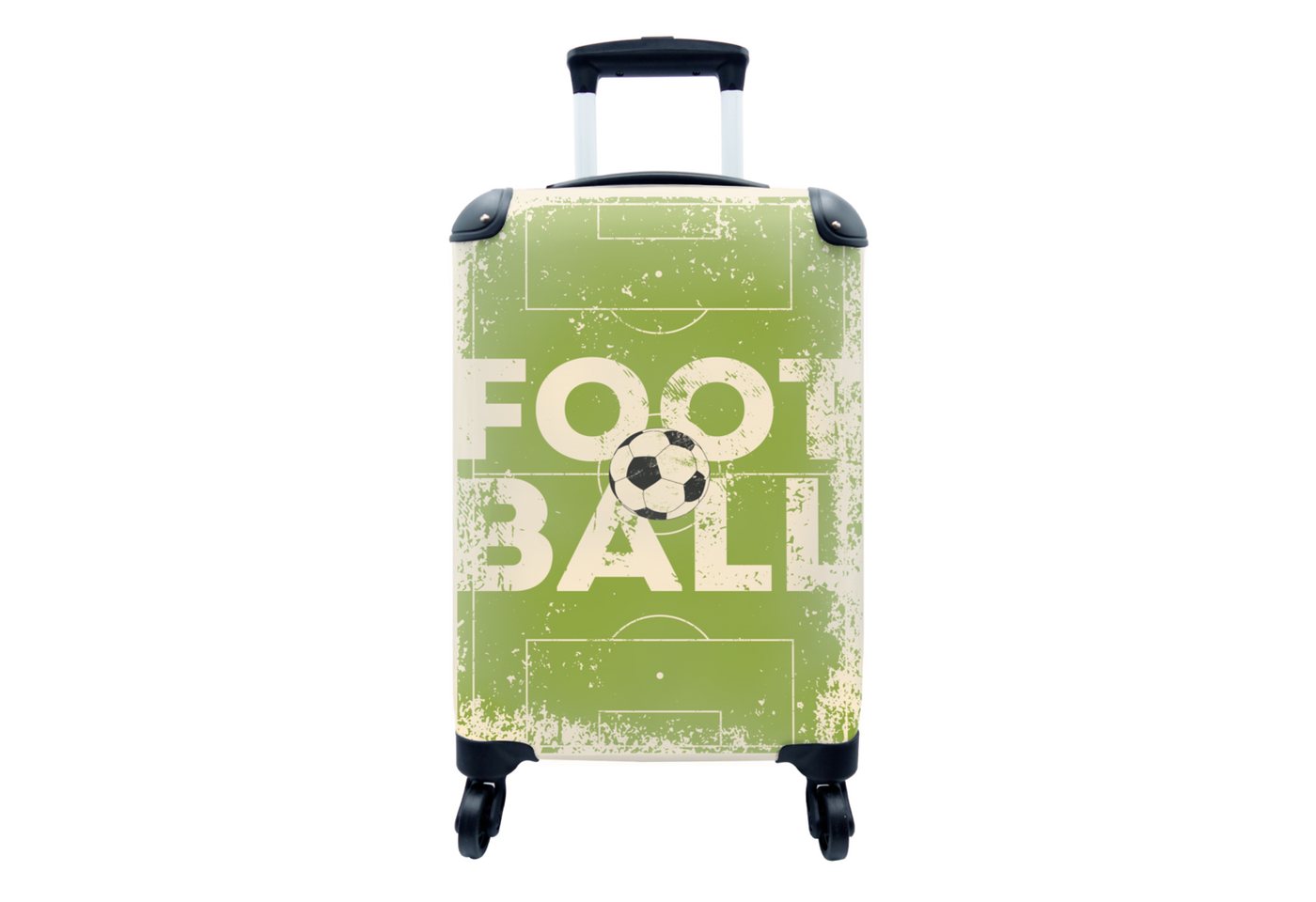 MuchoWow Handgepäckkoffer Zitate - Fußball - Sport - Vintage, 4 Rollen, Reisetasche mit rollen, Handgepäck für Ferien, Trolley, Reisekoffer von MuchoWow
