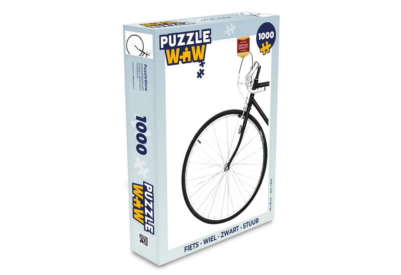 MuchoWow Puzzle Fahrrad - Rad - Schwarz - Lenker, 1000 Puzzleteile, Foto-Puzzle, Bilderrätsel, Puzzlespiele, Klassisch von MuchoWow