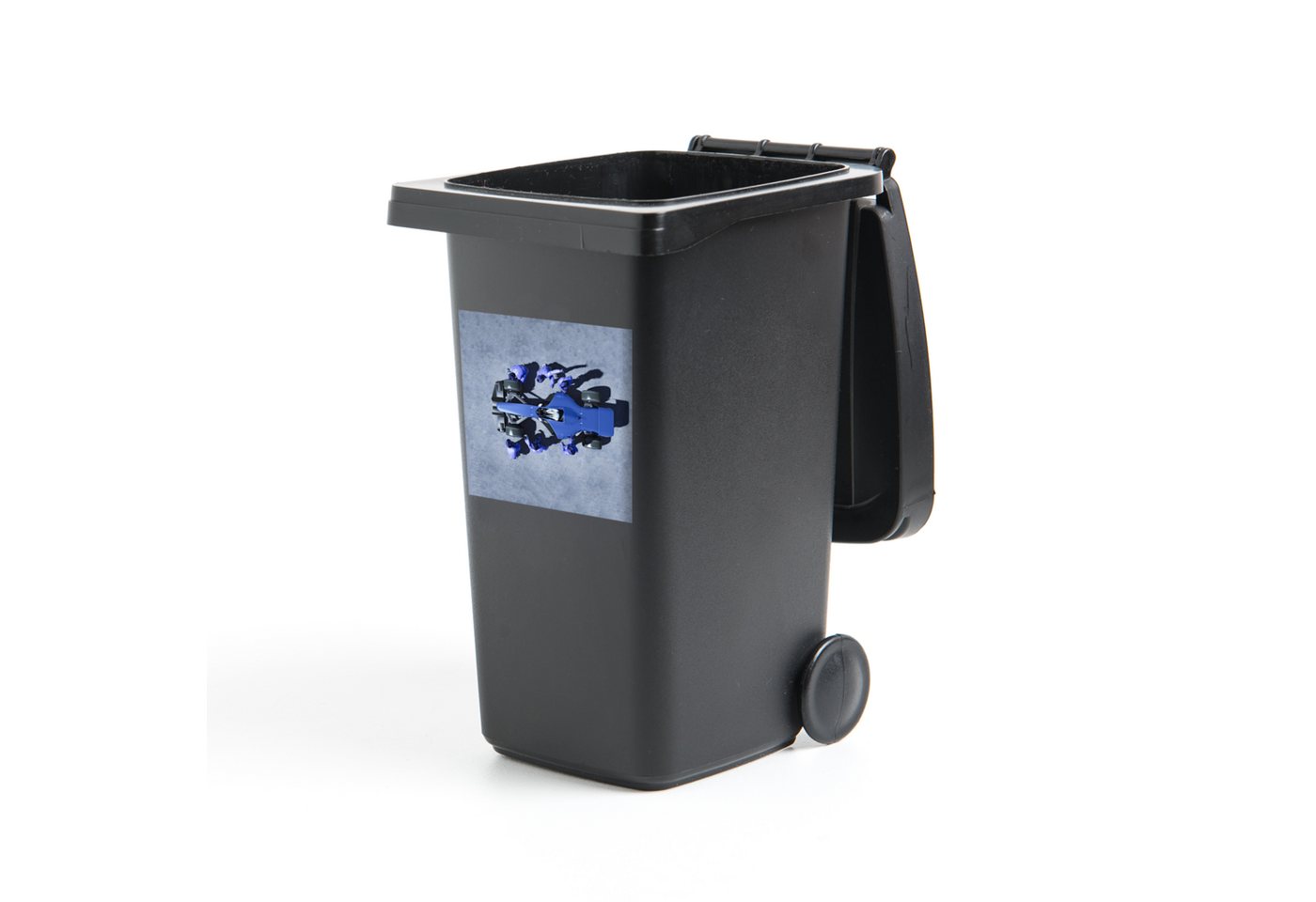 MuchoWow Wandsticker Sport - Rennwagen - Blau (1 St), Mülleimer-aufkleber, Mülltonne, Sticker, Container, Abfalbehälter von MuchoWow