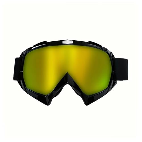 Mud Defeater Motor Kinder Brille Motocross Motorradbrille Racing Googles Quad Bike Cross Enduro Schwarz (Goldenes Glas) von Mud Defeater Motor