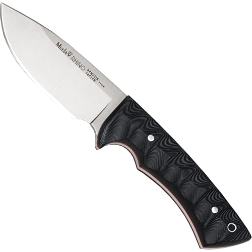 Muela Unisex – Erwachsene Rhino Micarta schwarz Messer, Silber, one Size von Muela