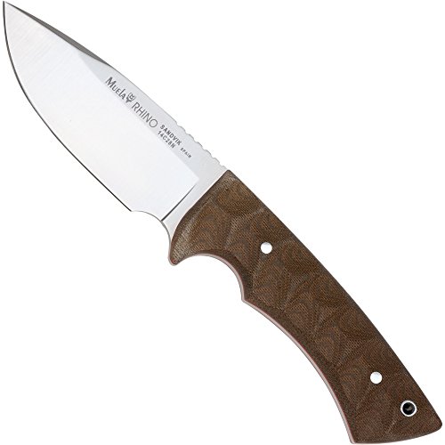 Muela Unisex – Erwachsene Rhino 10SVG Micarta Messer, Silber, one Size von Muela
