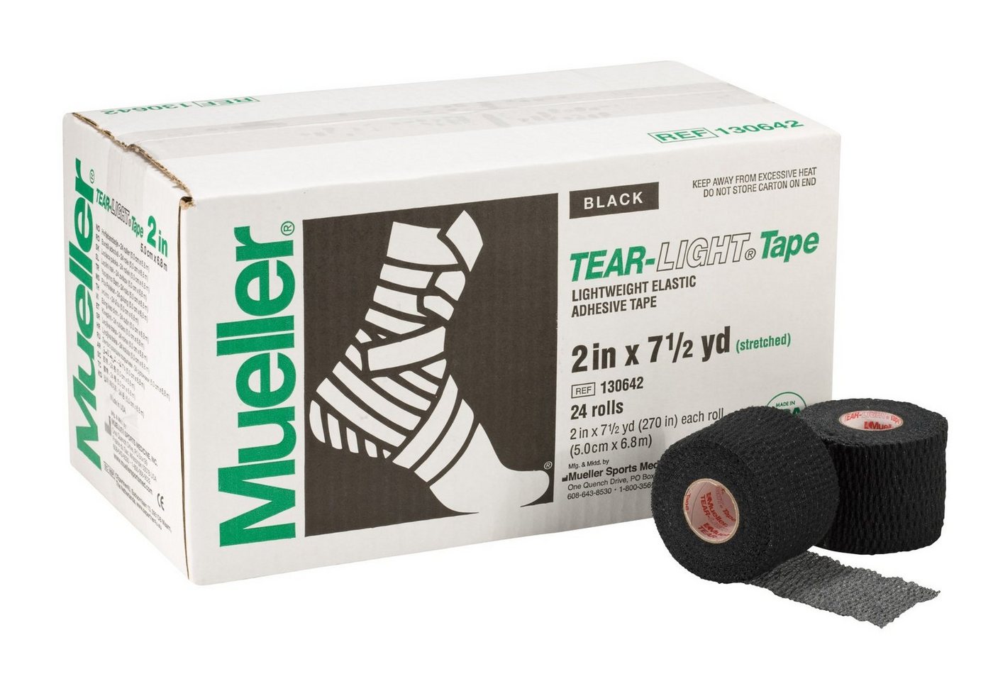 Mueller Sports Medicine Kinesiologie-Tape Tear-Light Tape - Vorteilskarton Sporttape, 2 Farben, 3 Größen von Mueller Sports Medicine