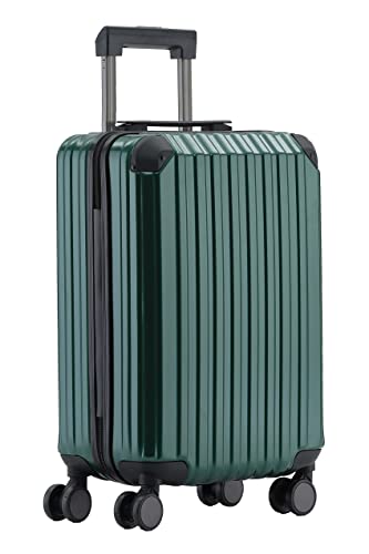 Münicase M816 TSA-Schloß Koffer Reisekoffer Trolley Kofferset Hardschale Boardcase Handgepäck (Dunkelgreen, Kleiner Koffer) von Münicase