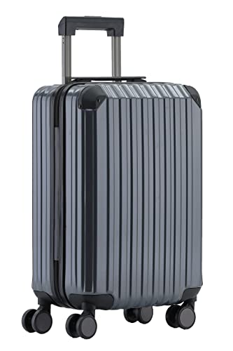 Münicase M816 TSA-Schloß Koffer Reisekoffer Trolley Kofferset Hardschale Boardcase Handgepäck (Grey, Kleiner Koffer) von Münicase