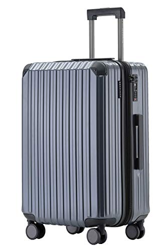 Münicase M816 TSA-Schloß Koffer Reisekoffer Trolley Kofferset Hardschale Boardcase Handgepäck (Grey, Mittler Koffer) von Münicase