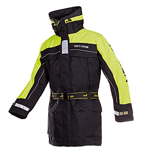 Mullion X5000 Jacke oder Hose als Schwimmanzug, Größen XS-4XL, Jacke und Hose einzeln erhältlich, Farbe Schwarz-Gelb, atmungsaktiv (Jacke, Größe 3XL) von Mullion