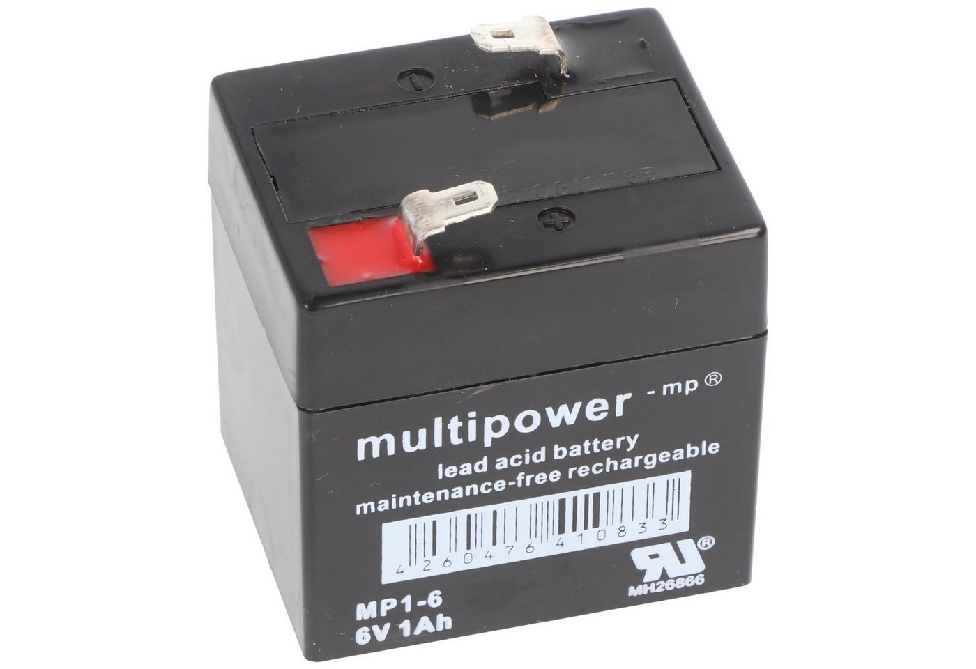 Multipower Multipower MP1-6 Akku PB Blei, 6 Volt 1000mAh, Anschluss 4,8m Akku 1000 mAh (6,0 V) von Multipower