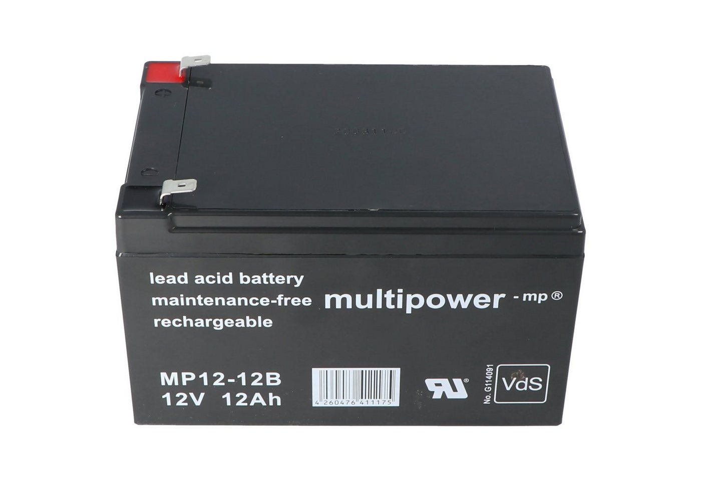 Multipower Multipower MP12-12B Blei Akku 12 Volt 12Ah Akku 12000 mAh (12,0 V) von Multipower