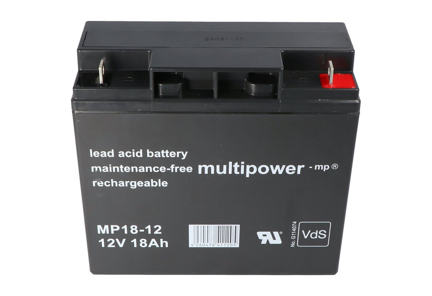 Multipower Multipower MP18-12 Blei Akku 12 Volt 18Ah Akku 18000 mAh (12,0 V) von Multipower