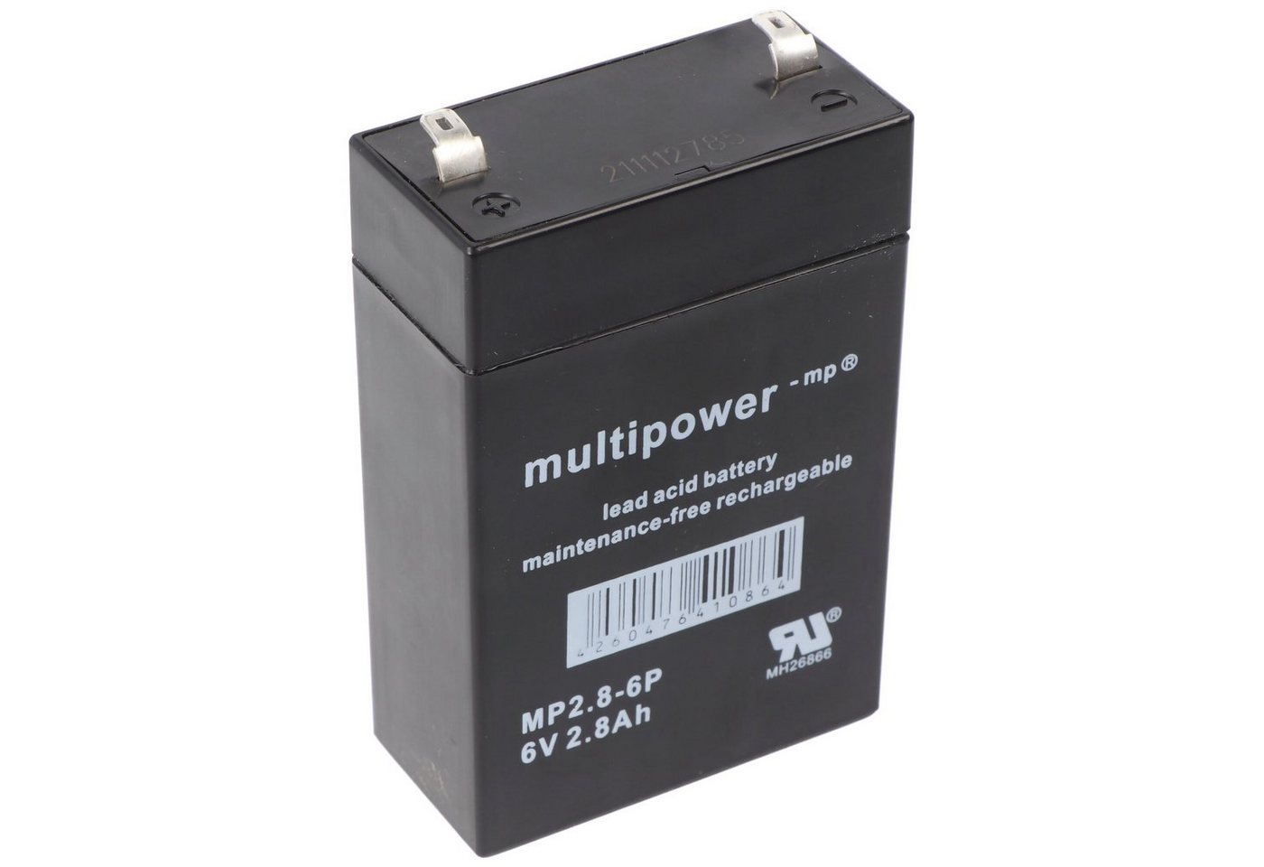 Multipower Multipower MP2.8-6 Akku PB Blei, 6V 2800mAh, Anschluss 4,8mm, MP2.8-6 Akku 2800 mAh (6,0 V) von Multipower