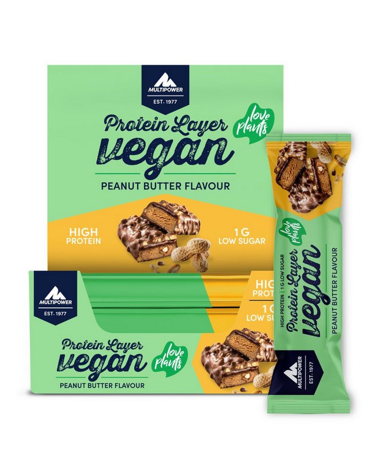 Multipower Multipower Protein Layer vegan – 15 Riegel à 55 g Riegel Multipower Multipower Protein Layer vegan – 15 Riegel à 55 g Riegel von Multipower