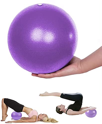 Gymnastikball Yoga Pilates Ball Kleine Übung Ball, Dicker Anti-Burst Gymnastikball inkl Ballpumpe, Rutschfester&Superleichter Soft Pilates Ball, Fitness Ball für Yoga,Heim, Büro,Sitzball (Lila-25cm) von Mupack