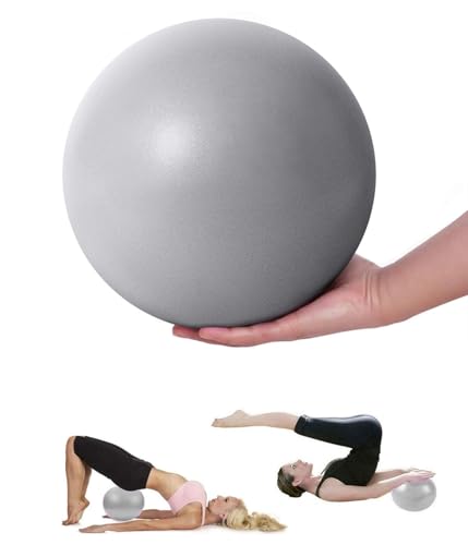 Mupack 25cm Gymnastikball Klein Pilates Ball - Yoga Pilates Ball Kleine Übung Ball,Dicker Anti-Burst Gymnastikball inkl Ballpumpe, Rutschfester&Superleichter Soft Pilates Ball, Fitness Ball von Mupack