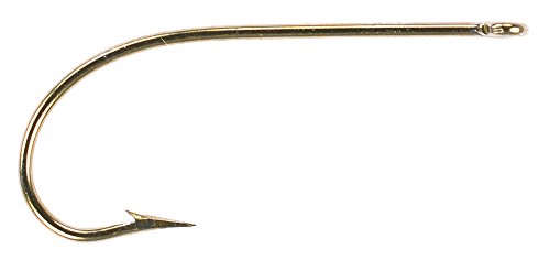 Mustad 3366 Classic Sproat Großer Ring Salzwasser/Süßwasser Angelhaken (100er Pack), Bronze, Größe 4 von Mustad