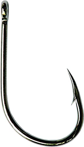 Mustad Ultra Point Angelhaken mit langem Schaft, Kirbed Point Big Gun (25 Stück), schwarzes Nickel, Größe 7/0 von Mustad