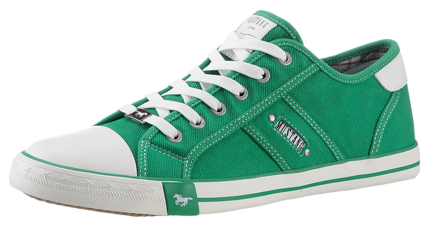 Mustang Shoes Sneaker mit Mustang Markenlabel, Freizeitschuh, Halbschuh, Schnürschuh von Mustang Shoes