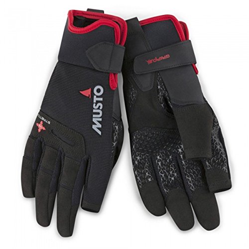 Musto Perfomance Segeln Yachting und Dinghy Lange Fingerhandschuhe Schwarz - Erwachsene Unisex - Leichtgewicht. Atmungsaktiv - Leichtes Stretch von Musto