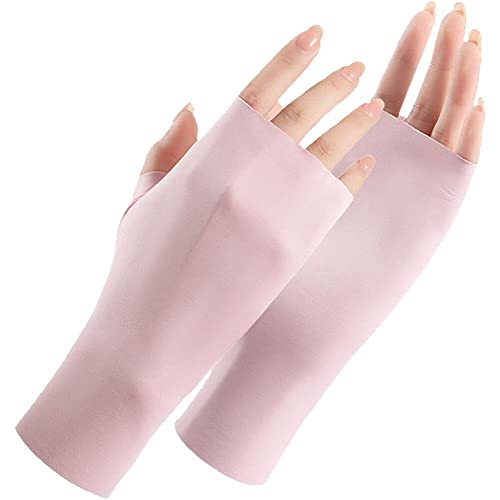 Muteitt Damen-sonnenschutzhandschuhe, Anti-uv-eisseide, Atmungsaktiv, Halbfinger-fäustlinge, Fingerlose Handschuhe, Outdoor-Sommer-sonnenschutzhandschuhe von Muteitt