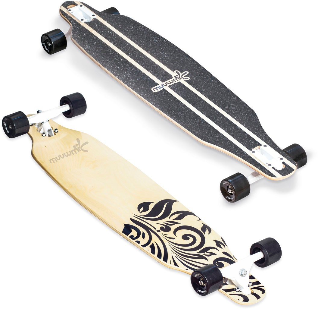 Muuwmi Longboard Beach/Wood, ABEC 7 von Muuwmi