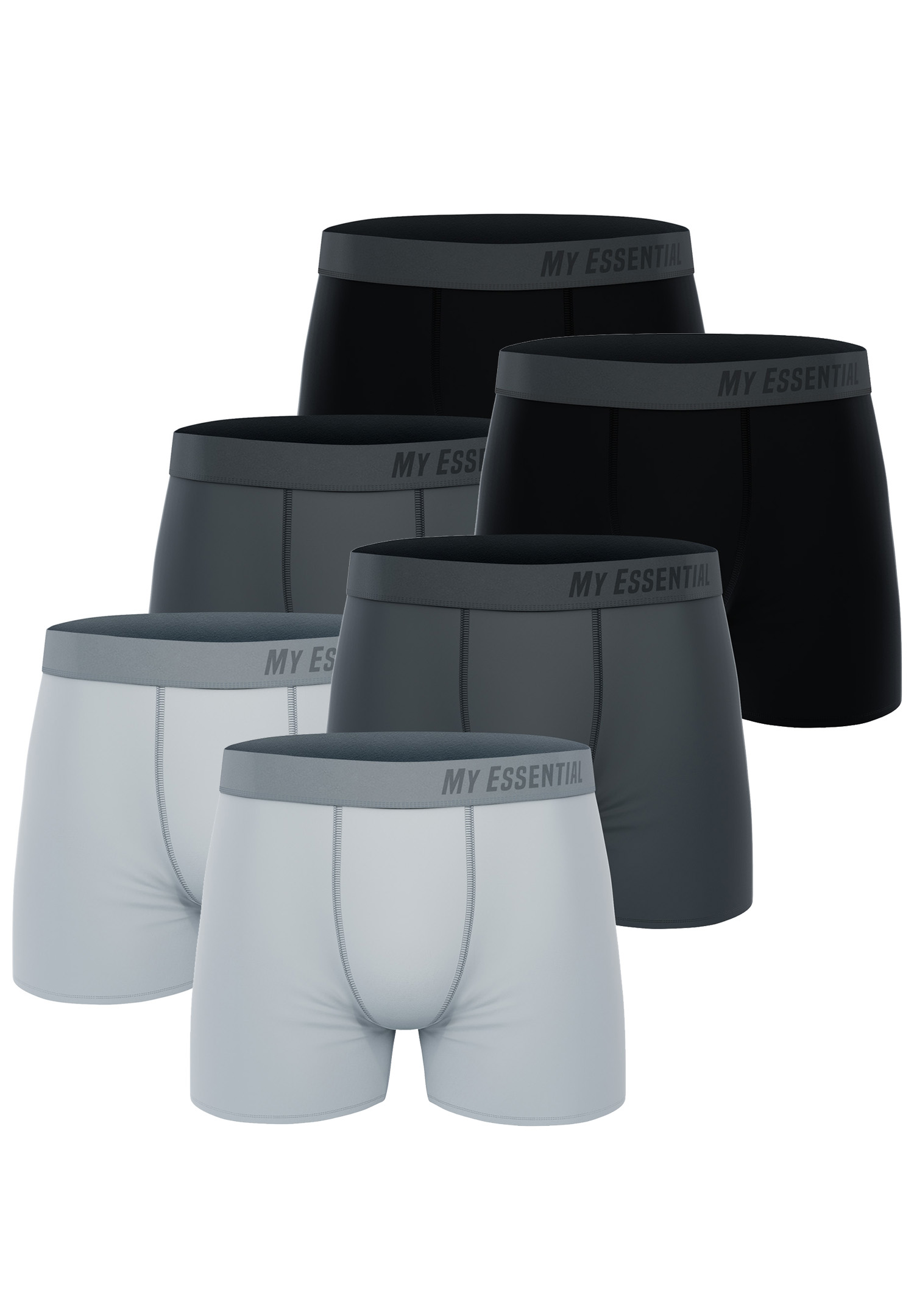 6 er Pack My Essential Clothing Basic Boxershorts Cotton Bio Herren Shorts Unter... von My Essential Clothing