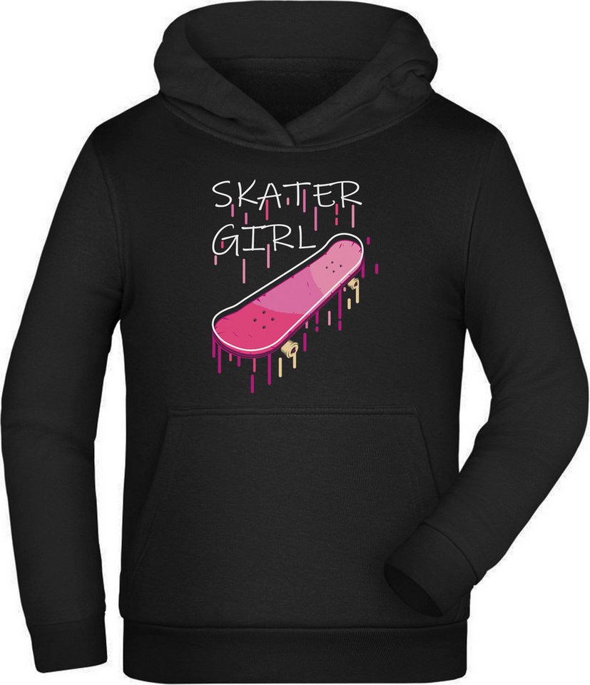 MyDesign24 Hoodie Kinder Kapuzensweater - Skater girl Kapuzenpulli mit Aufdruck, i526 von MyDesign24