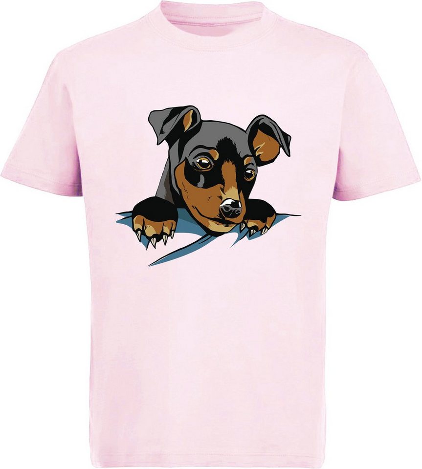 MyDesign24 Print-Shirt bedrucktes Kinder Hunde T-Shirt - Süßer Welpe Baumwollshirt mit Aufdruck, i227 von MyDesign24