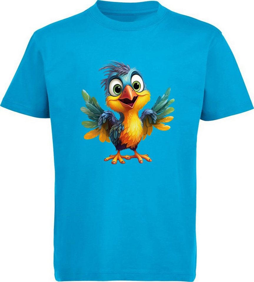 MyDesign24 T-Shirt Kinder Wildtier Print Shirt bedruckt - Baby Vogel Baumwollshirt mit Aufdruck, i271 von MyDesign24