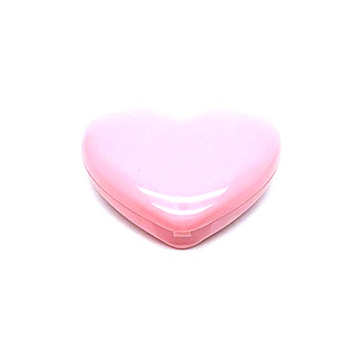 1 x leere Lidschatten-Box, Mini-Herzform, Lippen-Behälter, Dosierer mit Puderdose, rose von Myazs
