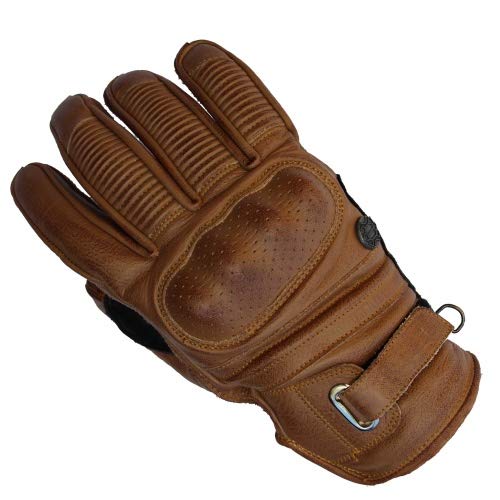 Mycl Turell Motorrad Handschuhe Classic - Zeitloser Stil & Schutz - aus hochwertigem Echtleder - Motorradhandschuhe Herren - Verstärkter Knöchelschutz, Touchscreen-kompatibel (Beige, XXL) von Mycl Turell