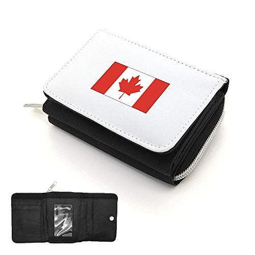 Mygoodprice Geldbörse mit Klappe, Motiv: Kanada-Flagge, Schwarz , one size von Mygoodprice