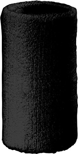 Myrtle Beach Extrabreites Sport Wristband Schweißband MB044, Farbe:Black;Größe:One Size von Myrtle Beach