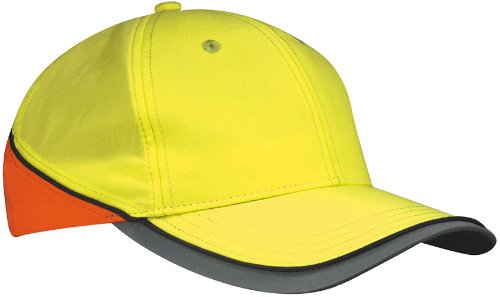 Myrtle Beach Uni Cap Neon-Reflex, neon yellow/neon orange, One size, MB036 nyeno von Myrtle Beach