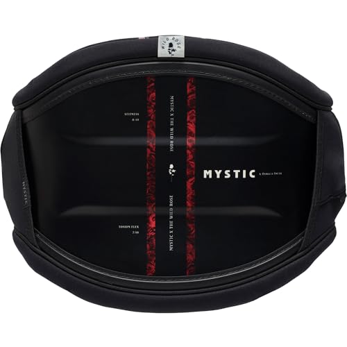 Mystic Majestic OS Waist Harness No Spreader Bar 2023 - Black/Red 240195 XL von Mystic