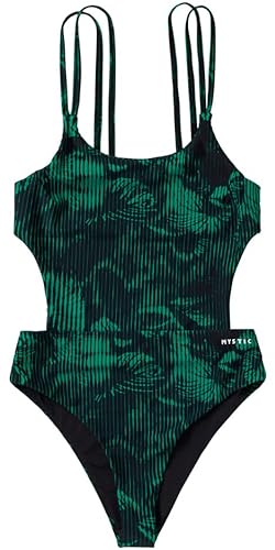 Mystic Womens Jorun Cut Out Swimsuit 35109.240251 - Black/Green Size - 40 von Mystic