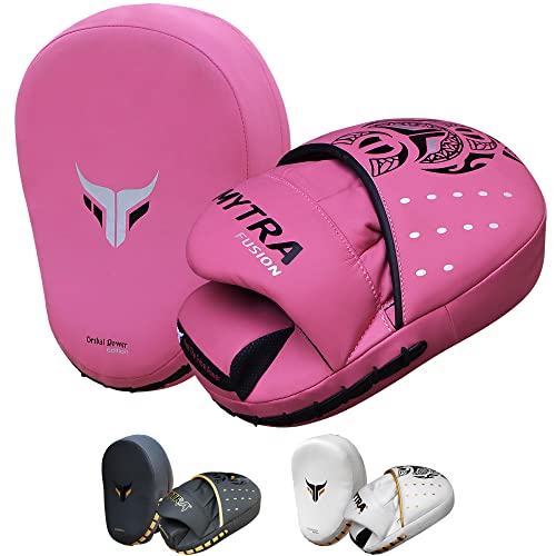 Mytra Fusion Box pratzen - Punch pad MMA Muay Thai handpratzen für Box- und Kampfsporttraining (White) von Mytra Fusion