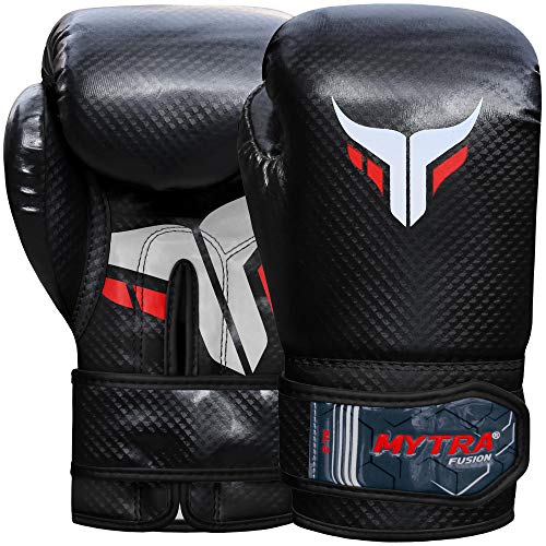 Mytra Fusion Kids Boxing Gloves Carbon AL2 (Black, 6OZ) von Mytra Fusion