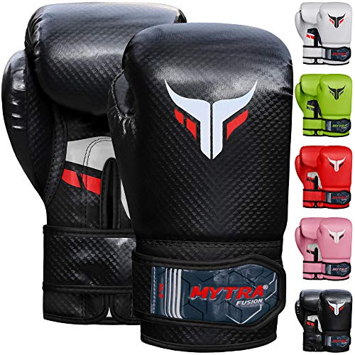 Mytra Fusion Kids Boxing Gloves Carbon AL2 (Black, 8OZ) von Mytra Fusion