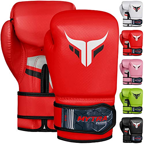 Mytra Fusion Kids Boxing Gloves Carbon AL2 (Red, 4OZ) von Mytra Fusion