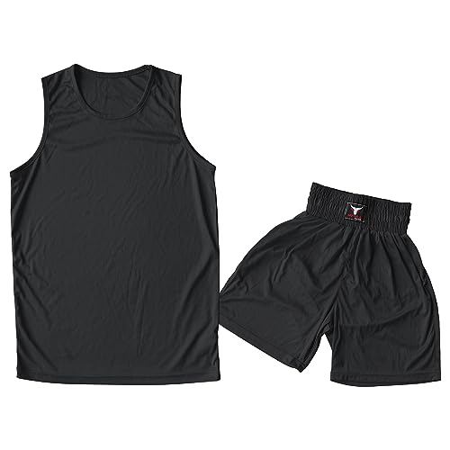 Mytra Fusion Kids Boxing Uniform 2er-Pack Junior-Boxanzug (4XS (7-8 Years), Black) von Mytra Fusion