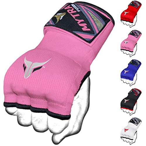 Mytra Fusion Kids Hybrid Boxing Inner Gloves Punching Boxing MMA Muay Thai Gym Workout Gel inner Gloves (Pink, Junior) von Mytra Fusion