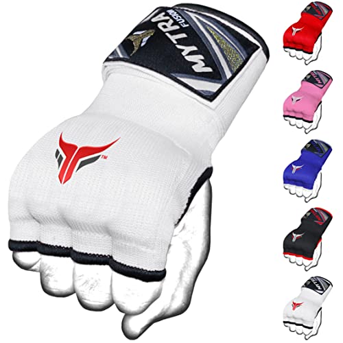 Mytra Fusion Kids Hybrid Boxing Inner Gloves Punching Boxing MMA Muay Thai Gym Workout Gel inner Gloves (White, Junior) von Mytra Fusion