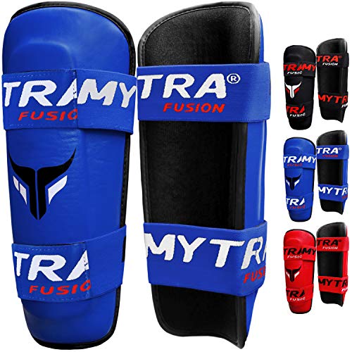 Mytra fusion shin pad Shin Guard Shin Protector for Training Protection & Workout (Blue, L/XL) von Mytra Fusion
