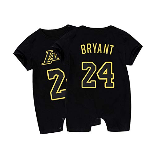 "N/A" Baby Basketball Trikot,Baby Body Kurzarmshorts,Unisex Strampler Formender (Bryant-24),0-15 Monate,black,66cm von "N/A"