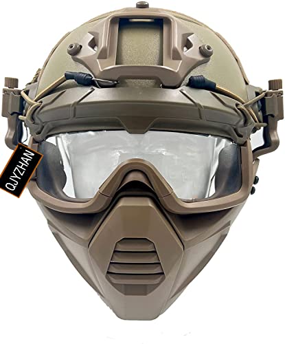 Airsoft Tactical Fast Helmet Military Halbmaske Mit 3D Split Schutzbrille, Verwendet Für Airsoft Paintball Jagd Rollenspiele CS Spiele von N\C