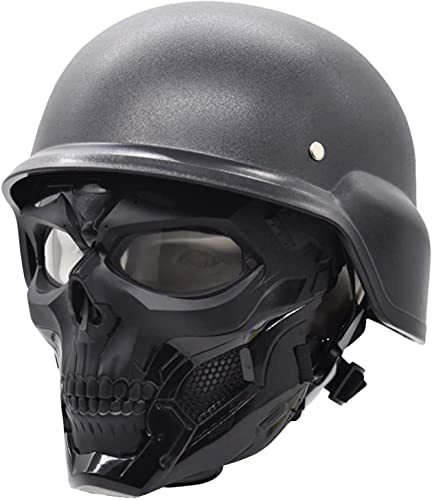 Airsoft Taktische Schutzmaske M88 Helm Verstellbarer Schädel Vollgesichtsmaske mit aktualisierter Version taktisches Helmset geeignet für Outdoor-Aktivitäten von NC