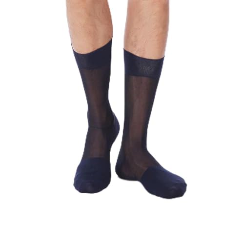 NC 1 Paar Herren Transparente Nylon-Kleidsocken Transparente Business-Socken Business-Formelle Kleidung Transparente Kleid-Röhren-Socken Herrenstrumpf Tägliche Freizeitstrümpfe von N\C