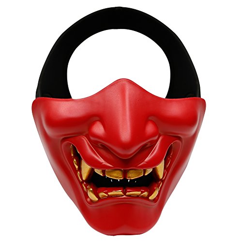 NC Airsoft Halbmaske, Evil Demon Knight Kabuki Maske, Airsoft Paintball CS Spiel Maskerade und Halloween Ideal Maske von N\C